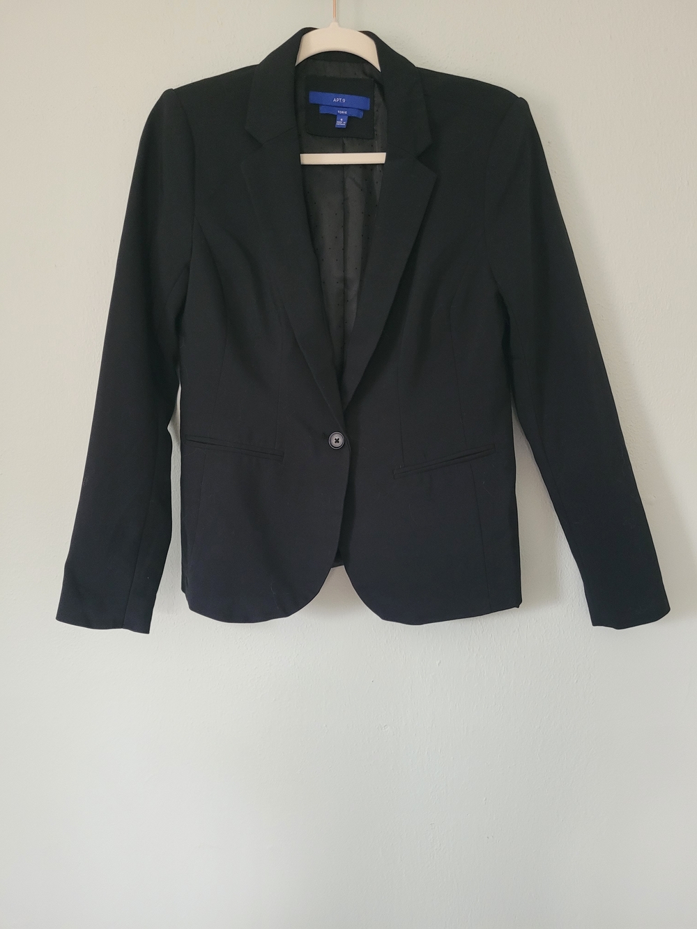 Black Single-Button Women's Torie Blazer - Apt. 9 - Size 6